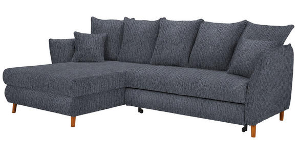 ECKSOFA in Webstoff Anthrazit 284/162 cm - Eichefarben/Anthrazit, KONVENTIONELL, Holz/Textil (284/162cm) - Carryhome