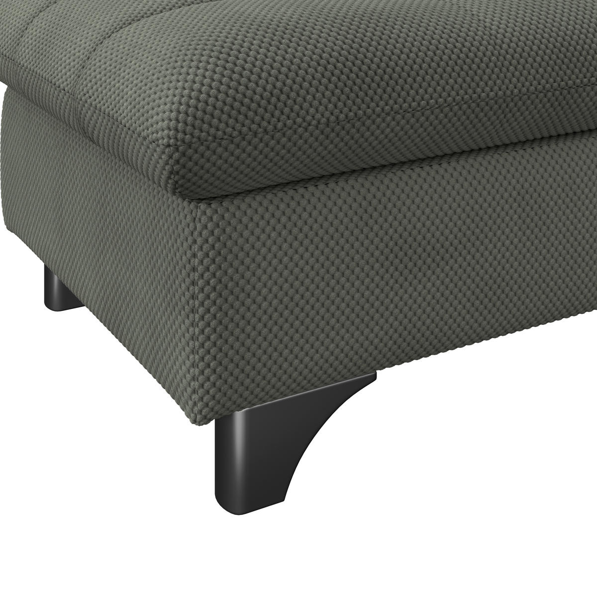 HOCKER Chenille Grün  - Chromfarben/Grün, KONVENTIONELL, Textil/Metall (108/46/108cm) - Livetastic