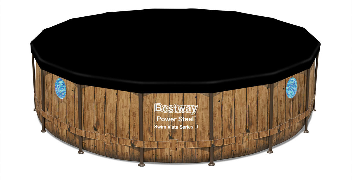 BAZÉN 488/122 cm - bílá/modrá, Konvenční, kov/plast (488/122cm) - Bestway