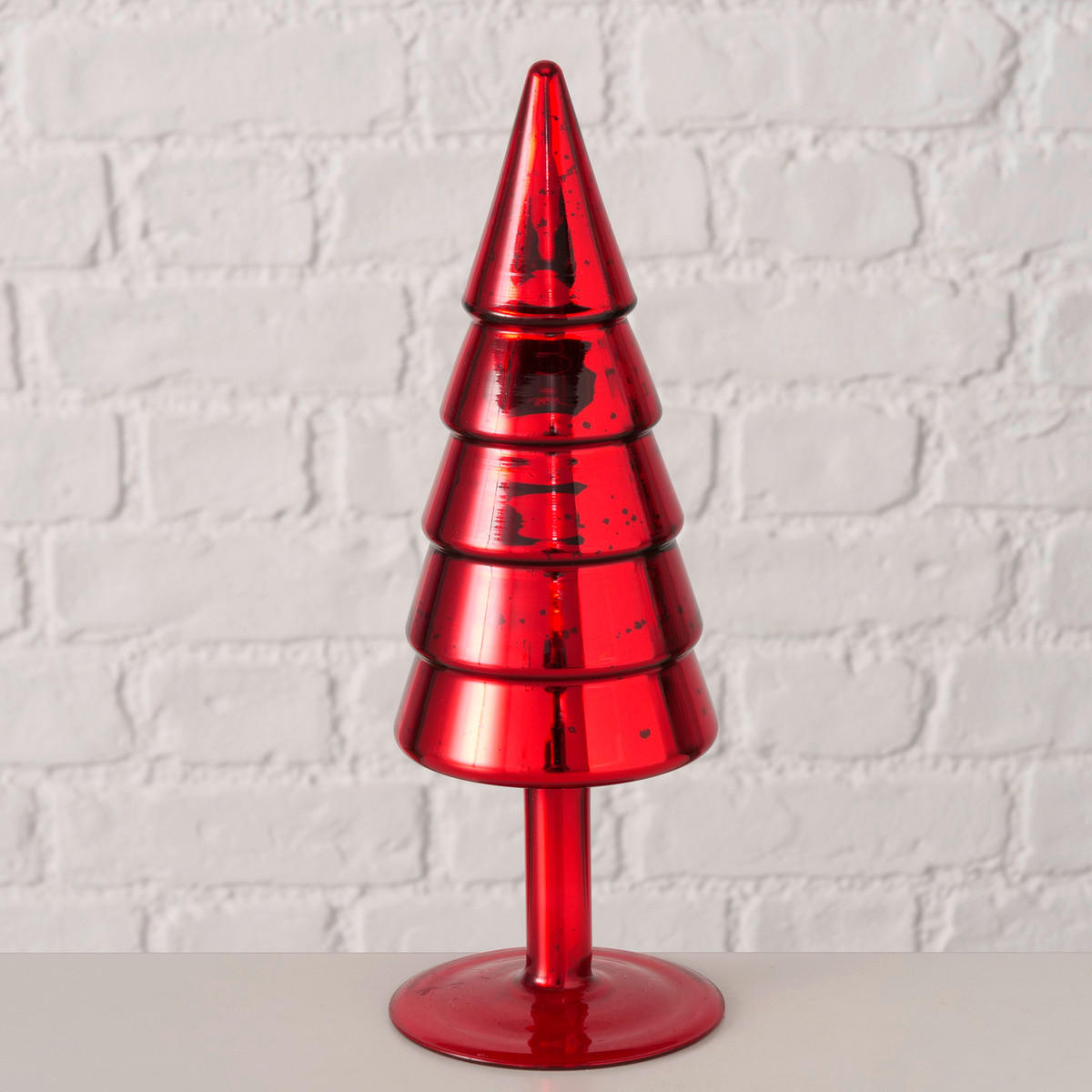 DEKOBAUM  - Rot, Basics, Glas (9/26cm) - X-Mas