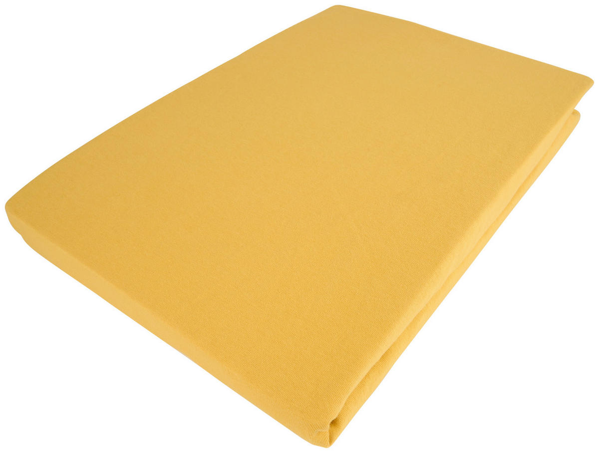 SPANNLEINTUCH 90-100/200 cm Jersey  - Gelb, Basics, Textil (90-100/200cm) - Bio:Vio