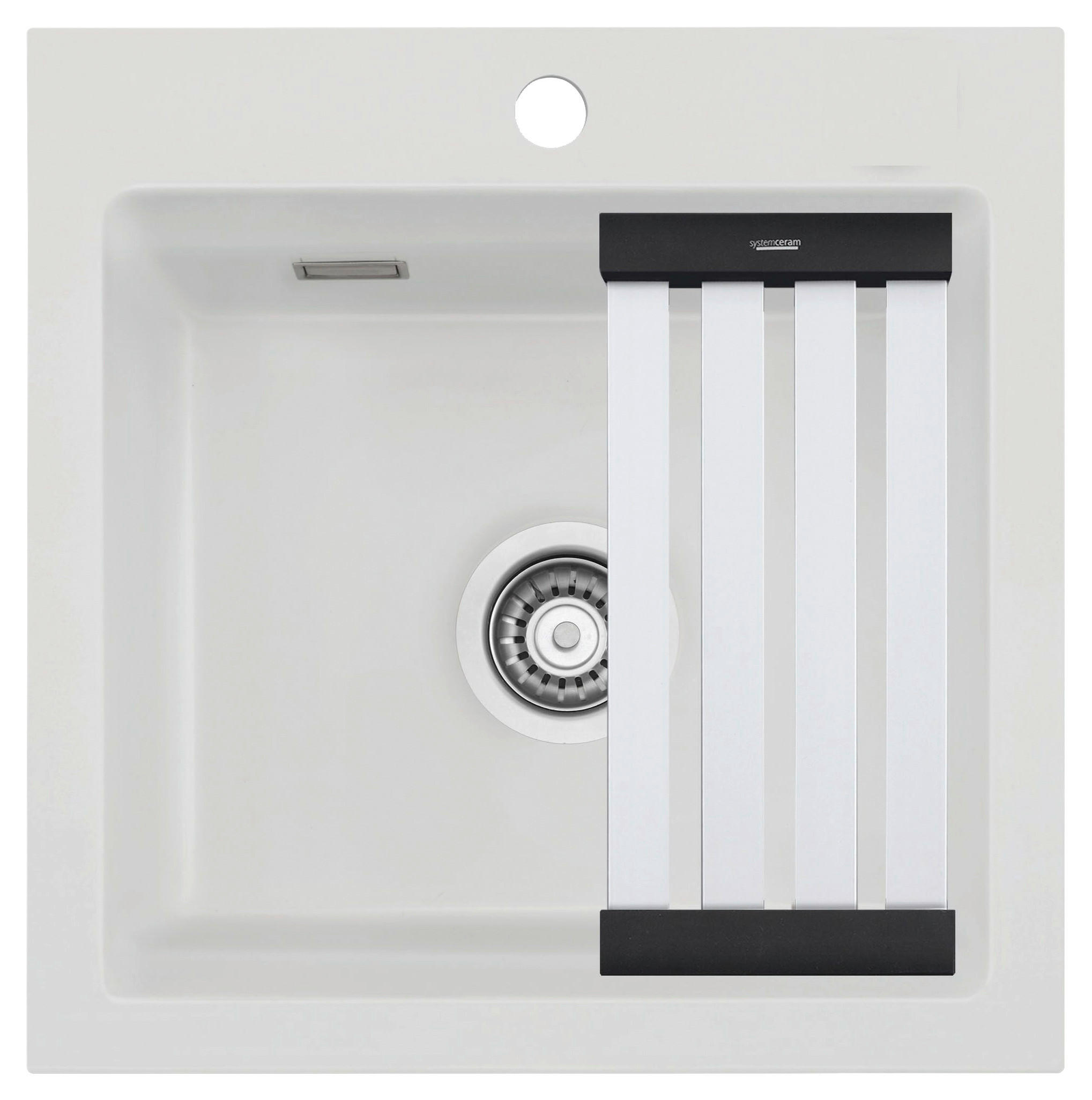 SPÜLE Kara 51 / 50030120  - Grauweiß, Basics, Keramik (51/20/51cm) - Systemceram