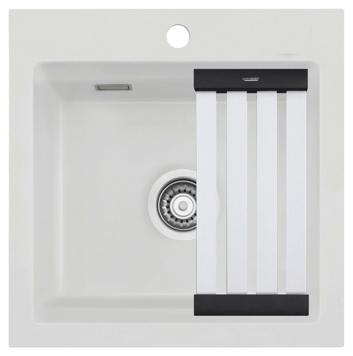 SPÜLE Kara 51 / 50030120  - Grauweiß, Basics, Keramik (51/20/51cm) - Systemceram