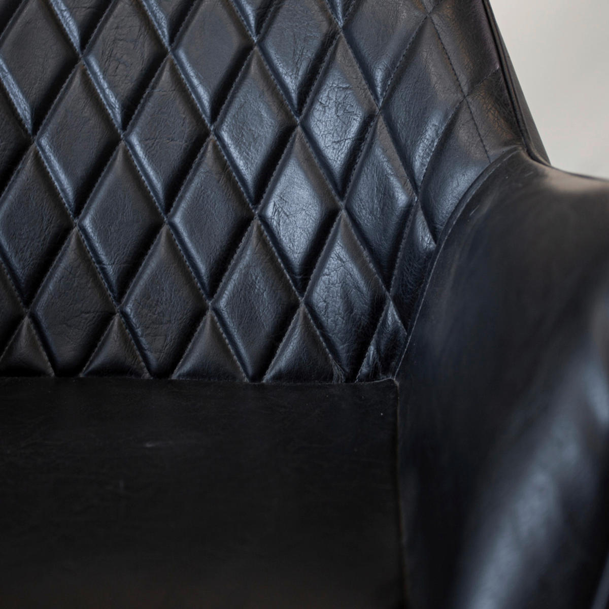STUHL-SET 2 Stück  in Aluminium Lederlook  - Schwarz, KONVENTIONELL, Textil/Metall (62/83/60cm) - MID.YOU
