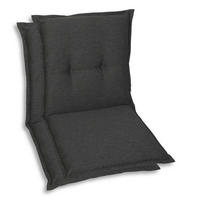 SESSELAUFLAGENSET in Anthrazit Uni  - Anthrazit, Basics, Textil (50/7/100cm)
