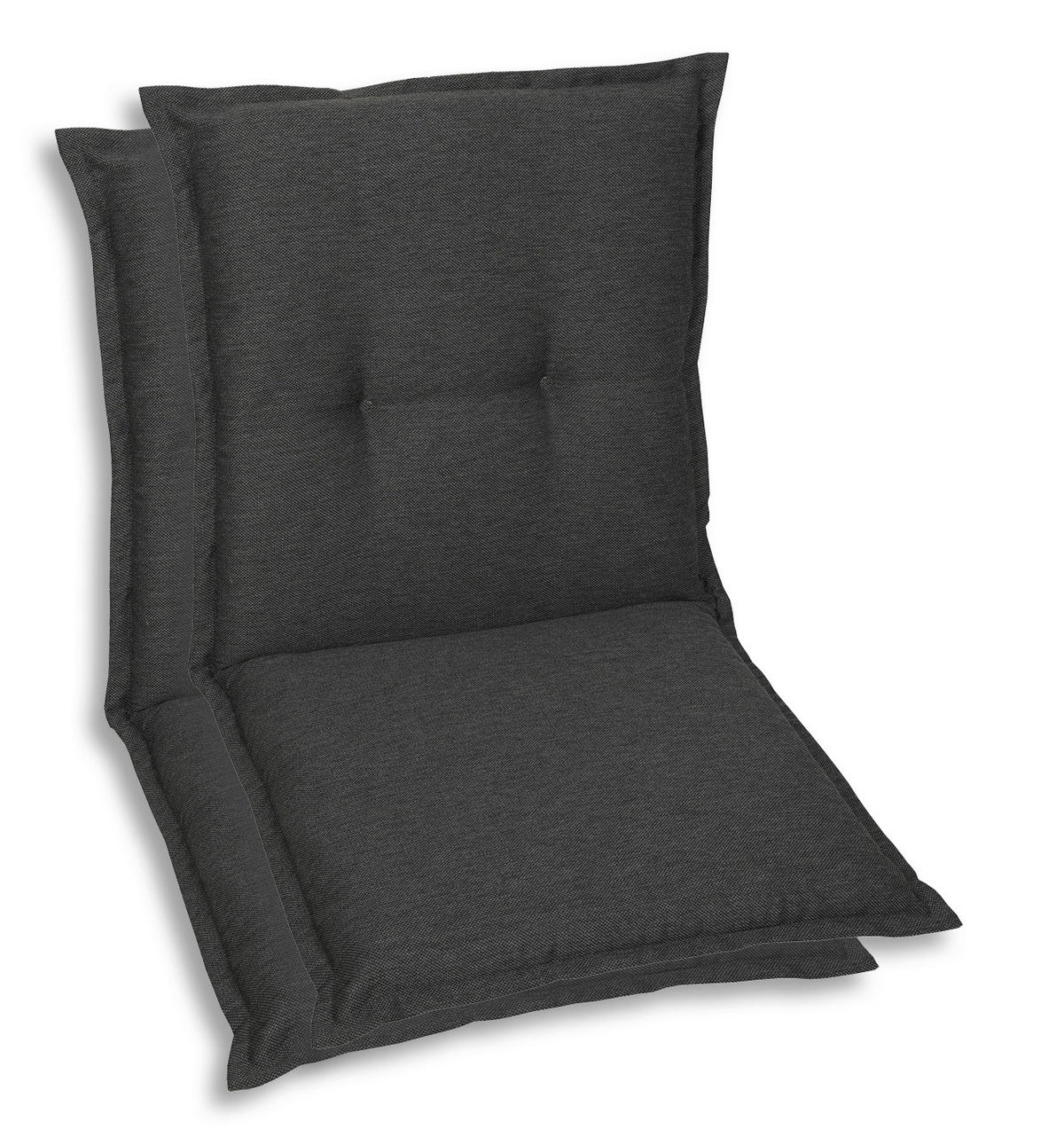 SESSELAUFLAGENSET in Anthrazit Uni  - Anthrazit, Basics, Textil (50/7/100cm)
