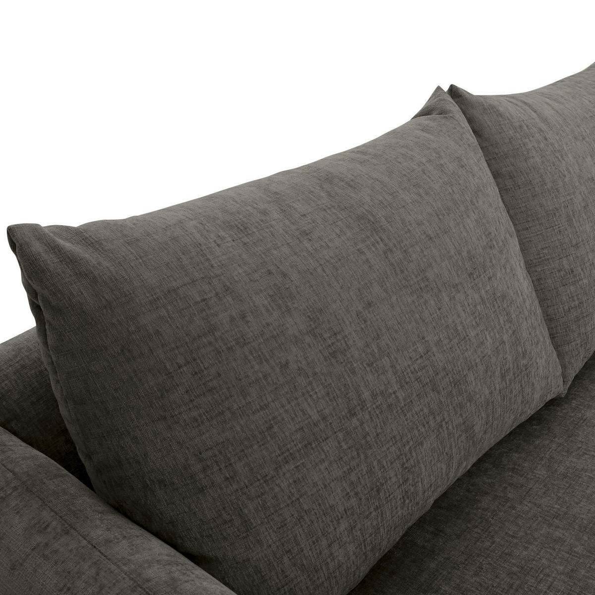 HÖRNSOFFA i flatväv mörkgrå  - mörkgrå/bokfärgad, Klassisk, trä/textil (230/144cm) - Livetastic