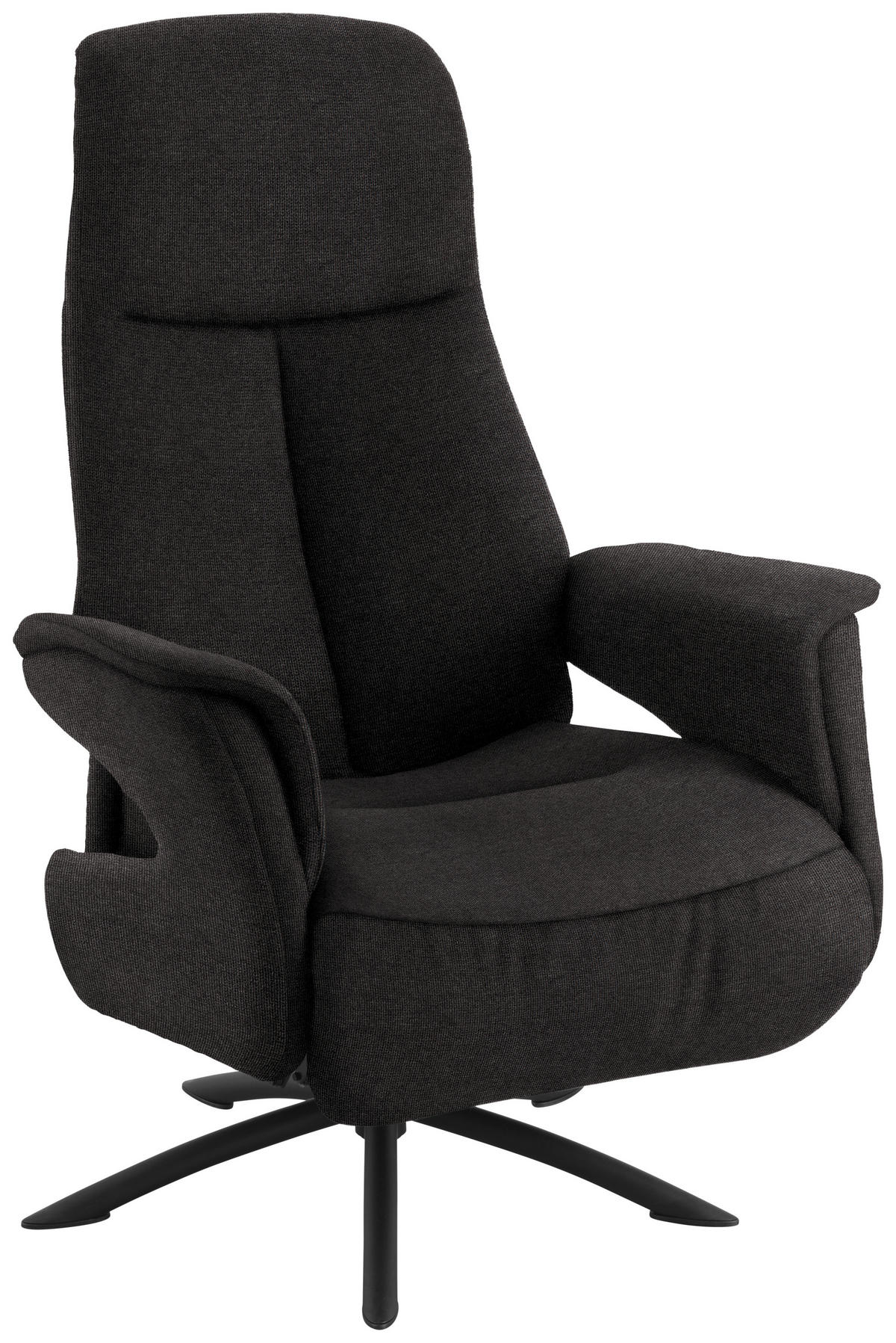 RELAXSESSEL in Textil Anthrazit  - Anthrazit/Schwarz, Design, Textil/Metall (73/108/86cm) - Welnova