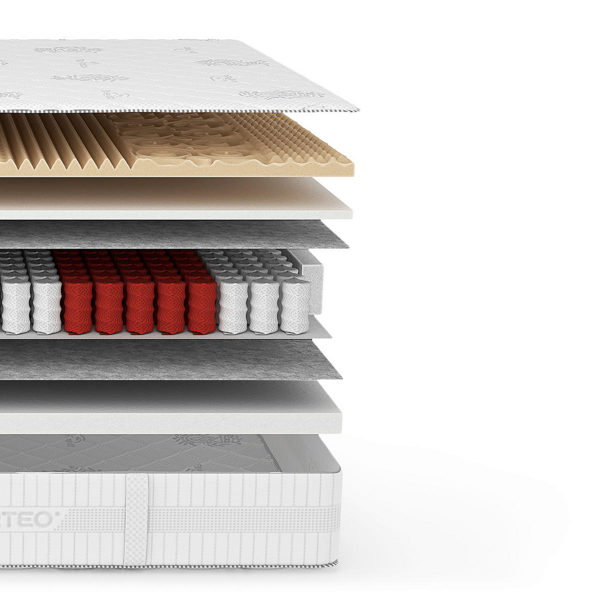 TASCHENFEDERKERNMATRATZE Perfect H3/H4, 80/200 cm, Höhe ca.: 24 cm, H3 + H4 = fest + sehr fest, 7-Zonen - Basics, Textil (80/200cm) - Livetastic