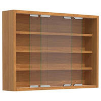 HÄNGEVITRINE in Buchefarben  - Silberfarben/Buchefarben, Modern, Glas/Holzwerkstoff (57/40/10cm) - MID.YOU