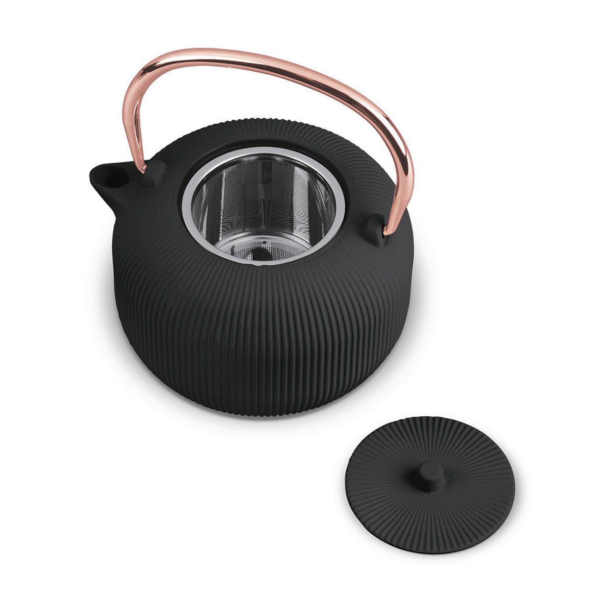 TEÁSKANNA 1 l  - fekete, Basics, fém (1l) - Berlinger Haus