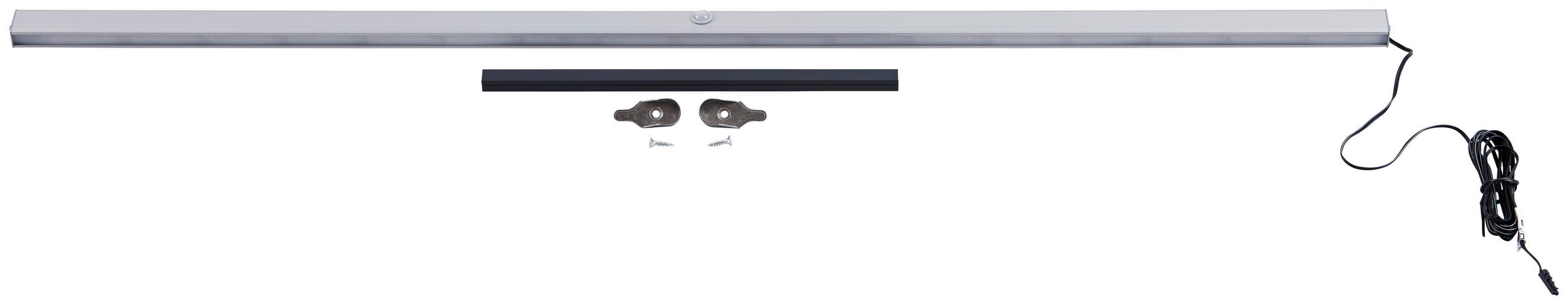 KLEIDERSTANGE mit Beleuchtung System Unit Alufarben  - Alufarben, Metall (87,1cm) - Hom`in