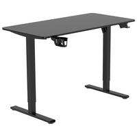 SCHREIBTISCH 120/60/70-115 cm Schwarz elektrisch höhenverstellbar  - Schwarz, MODERN, Holzwerkstoff/Kunststoff (120/60/70-115cm) - Livetastic