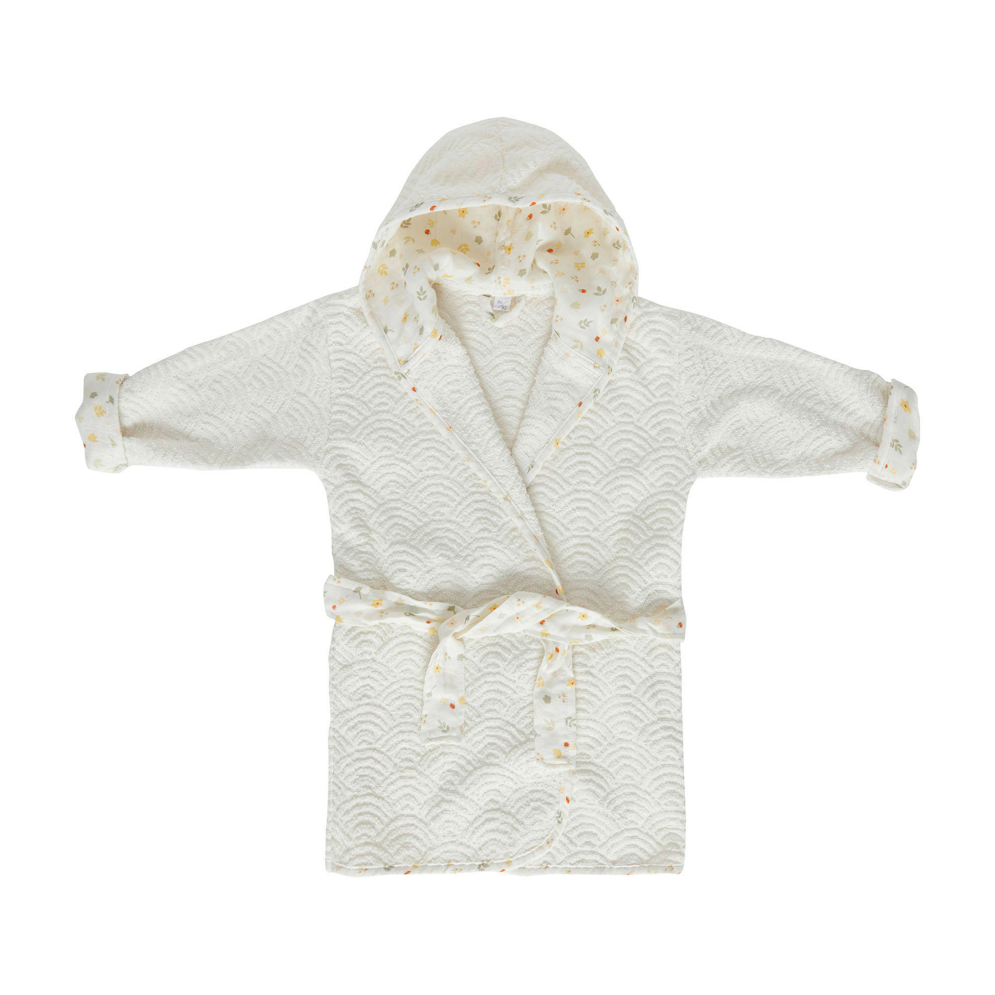 Bebe Jou Kinderbademantel Bohemian Garden Gelb, Grün, Weiß