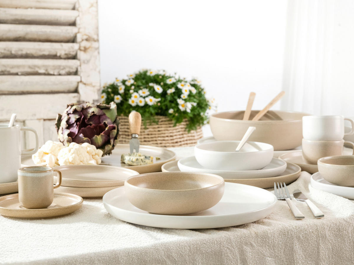 KOMBISERVICE Uno Toscana 16-teilig  - Beige/Creme, Basics, Keramik - Creatable