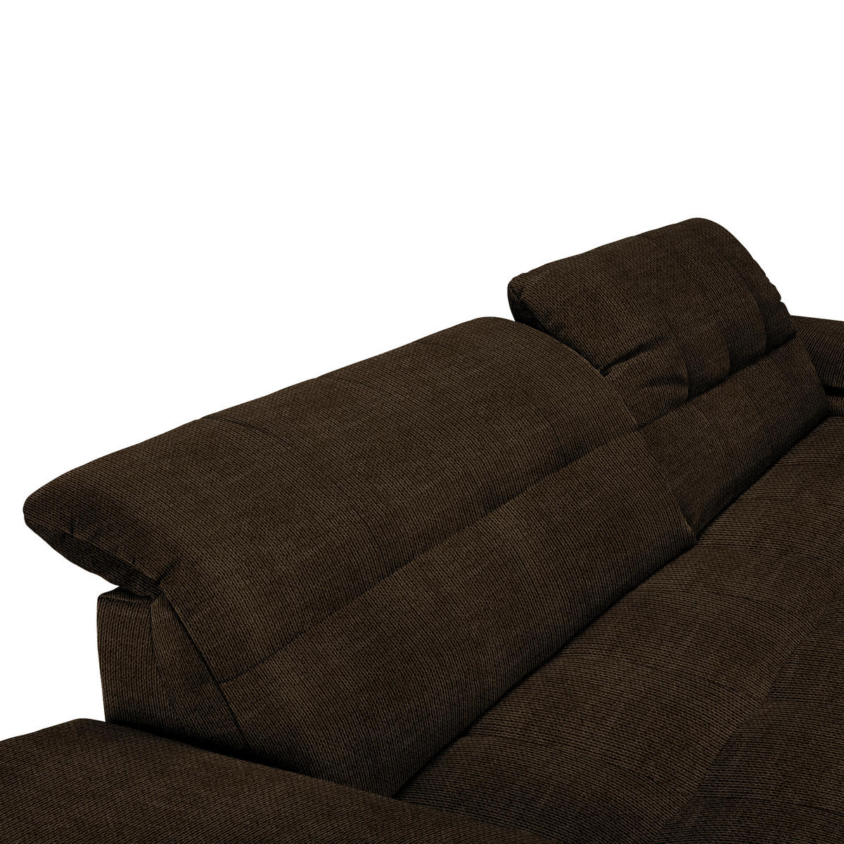 ECKSOFA in Mikrofaser Dunkelbraun  - Chromfarben/Dunkelbraun, Design, Textil/Metall (265/180cm) - Carryhome