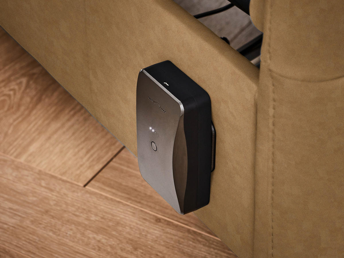 TRAPEZSOFA in Echtleder Honig, Hellbraun  - Hellbraun/Schwarz, KONVENTIONELL, Leder/Metall (221/103/95cm) - Dieter Knoll