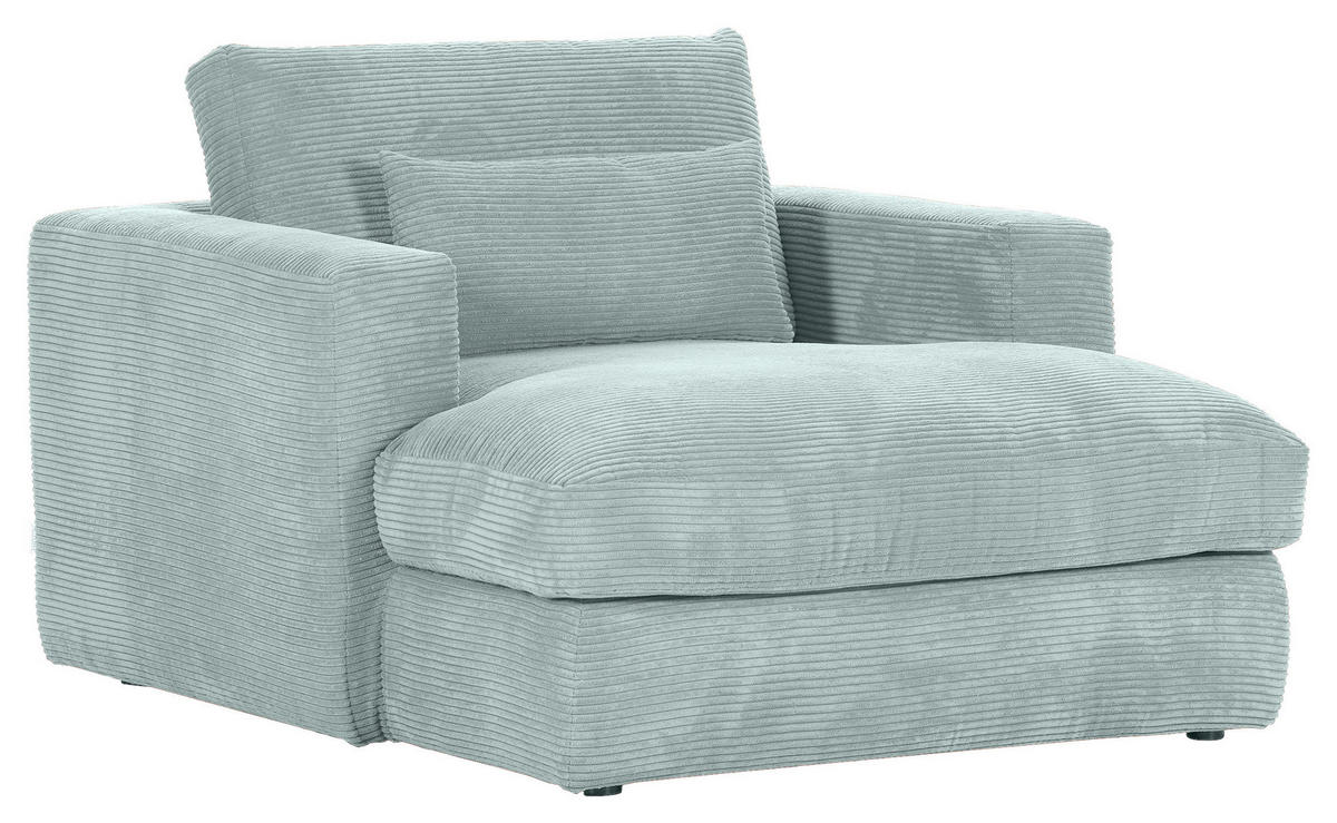 XXL-SESSEL - Schwarz/Hellblau, ROMANTIK / LANDHAUS, Kunststoff/Textil (120/67/140cm) - Landscape