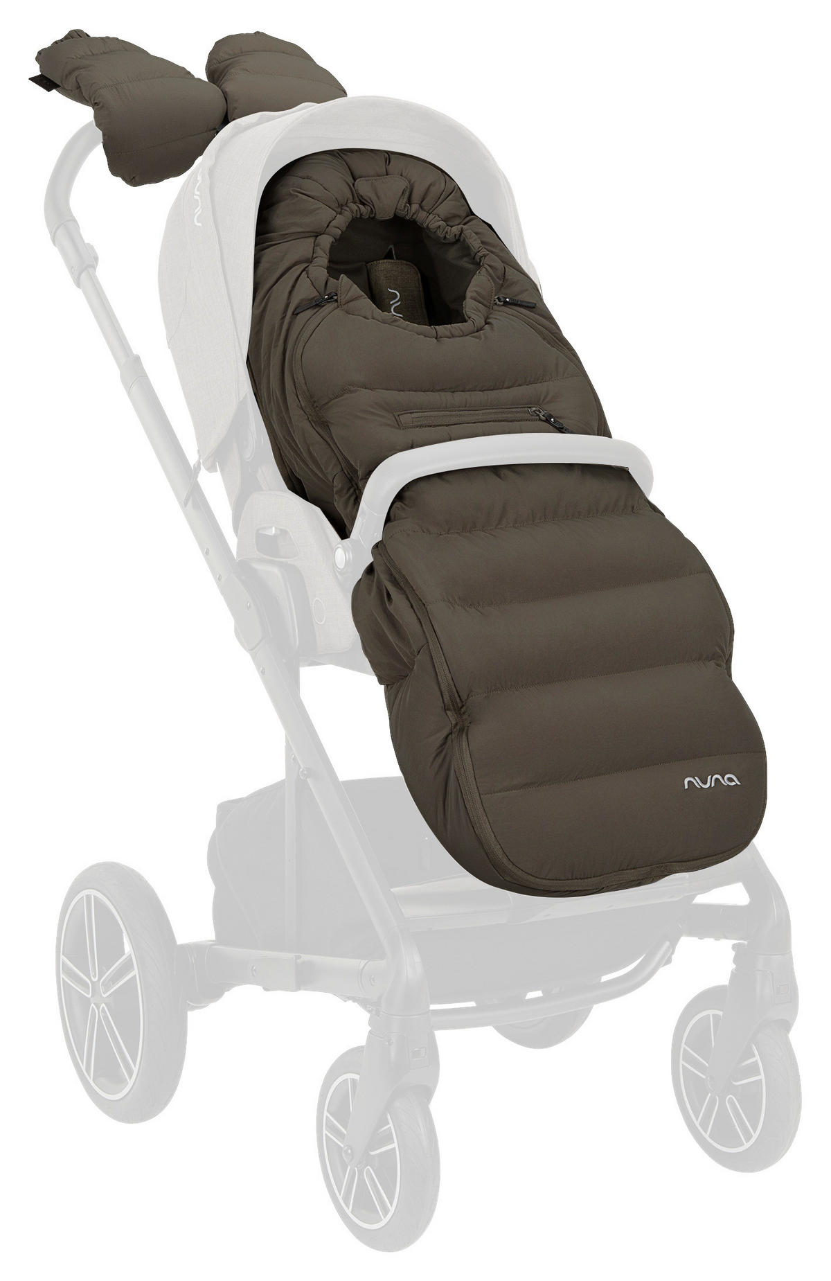 FUßSACK Winter Stroller Set  - Graubraun, Basics, Textil (99/42/14cm) - Nuna