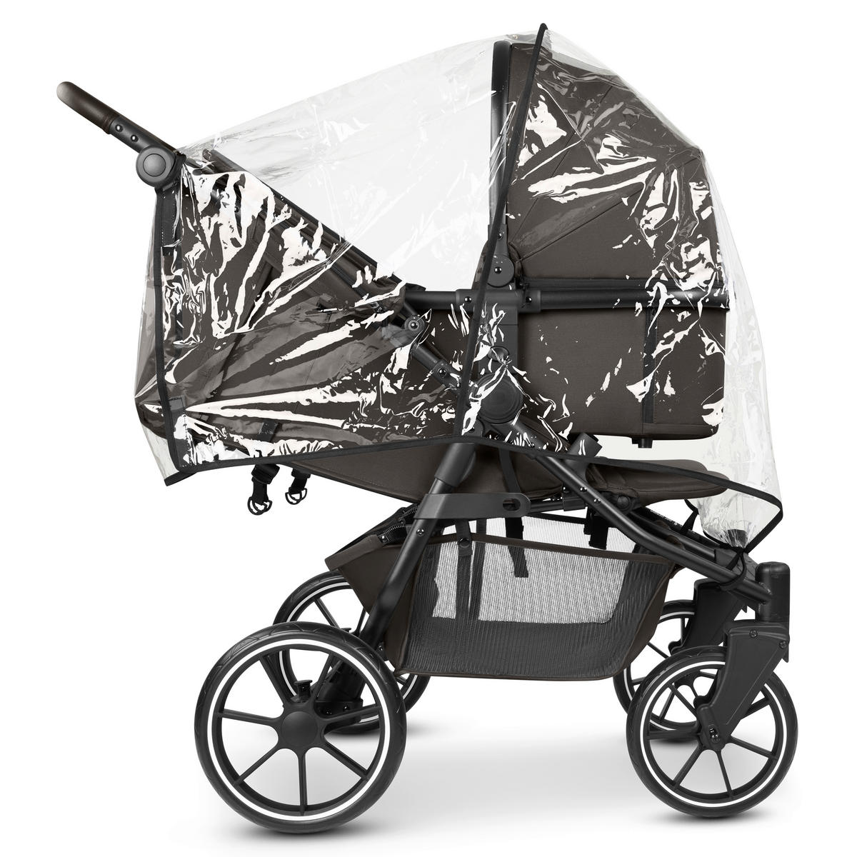 GESCHWISTERWAGEN Bayamo  - Dunkelbraun/Schwarz, Basics, Textil/Metall (105,5/76,5/105cm) - ABC Design