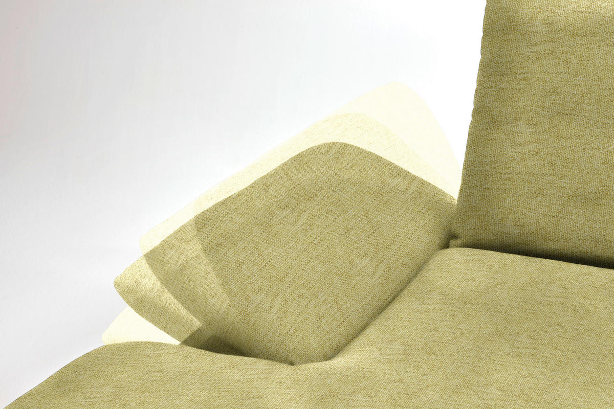 ECKSOFA in Flachgewebe Limette  159/314 cm  - Limette/Schwarz, Design, Holz/Textil (159/314cm) - Dieter Knoll