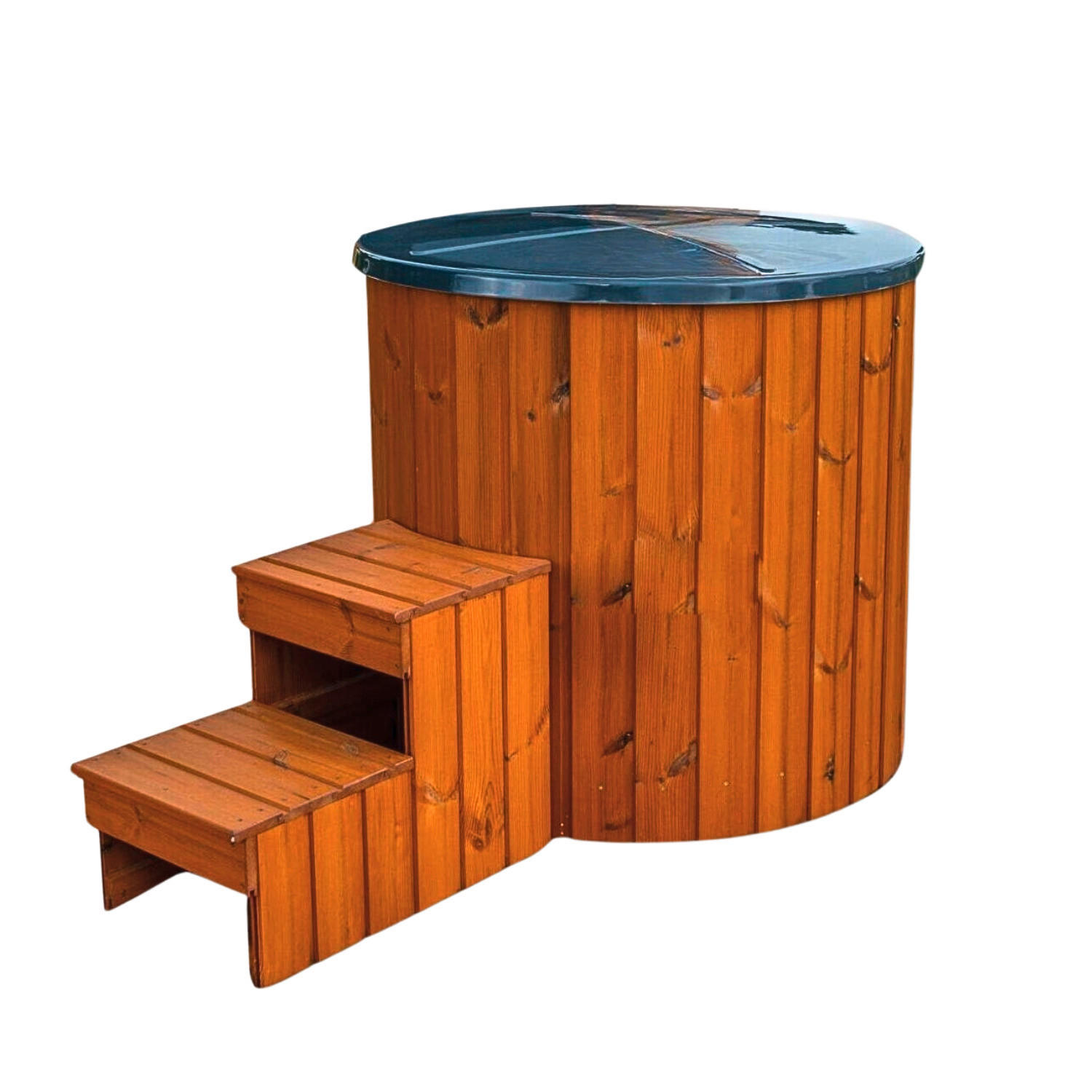 BADEFASS Eistonne 105/102 cm  - Blaugrau, KONVENTIONELL, Holz/Kunststoff (105/102cm)