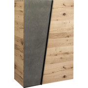 Schuhschrank - Eichefarben/Grau, Design, Holz/Stein (96,2/138/42,3cm) - Voglauer
