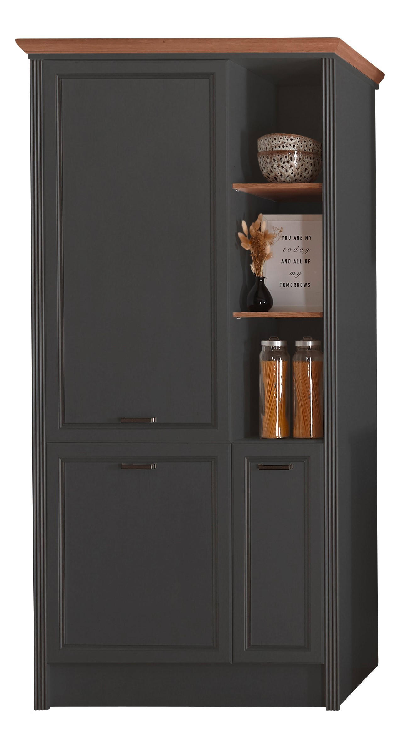 ELEMENT ZA UGRADBENE UREĐAJE - hrast Artisan/antracit, Romantično / ladanjski, drvni materijal/metal (104/228/60cm) - Carryhome