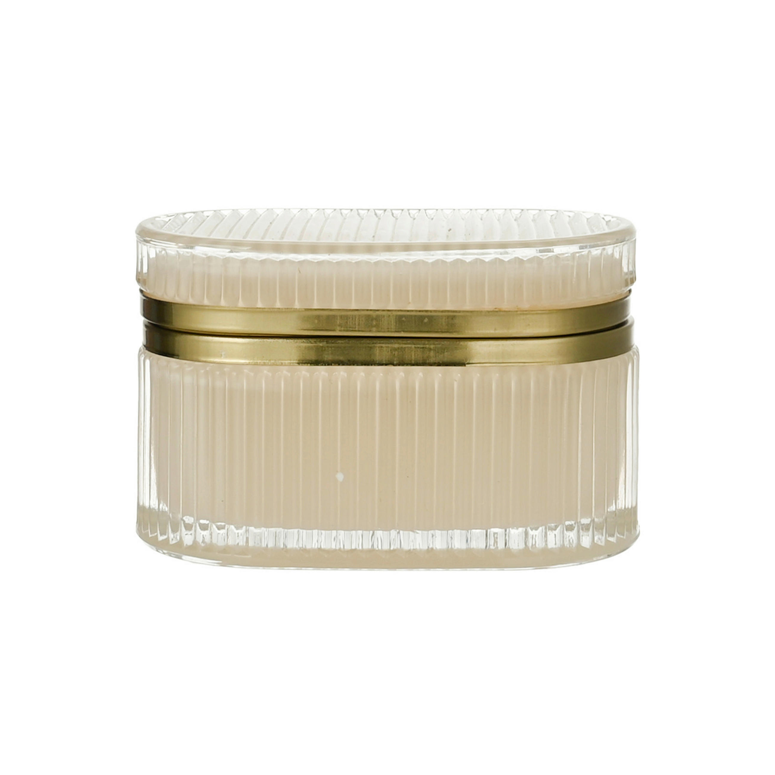 AUFBEWAHRUNGSDOSE 0.7 l  - Champagner, Basics, Glas/Metall (13,8/8,8/7,9cm) - Ambia Home