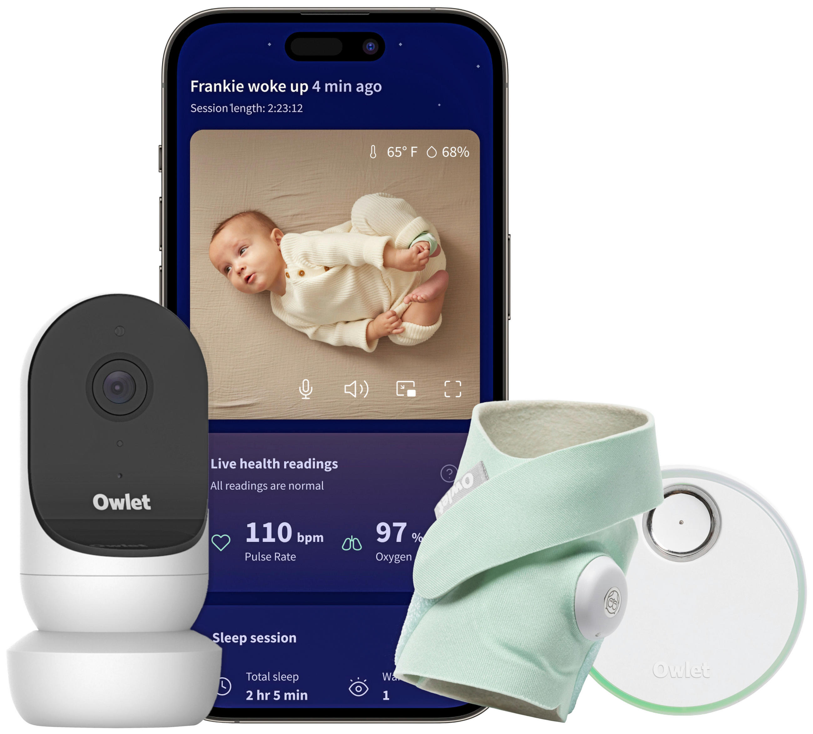 BABYPHONE - Mintgrün, Basics, Kunststoff/Textil (0.220kg) - Owlet