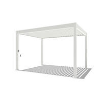 PERGOLA 300/255/400 cm   - Weiß Hochglanz, Basics, Metall (300/255/400cm) - Gardenson