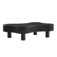 COUCHTISCH furniert 116/77/32 cm Freiform Schwarz  - Schwarz, MODERN, Holzwerkstoff (116/77/32cm) - Livetastic