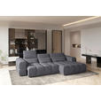 ECKSOFA Dunkelgrau Chenille  - Dunkelgrau/Schwarz, KONVENTIONELL, Kunststoff/Textil (290/203cm) - Carryhome