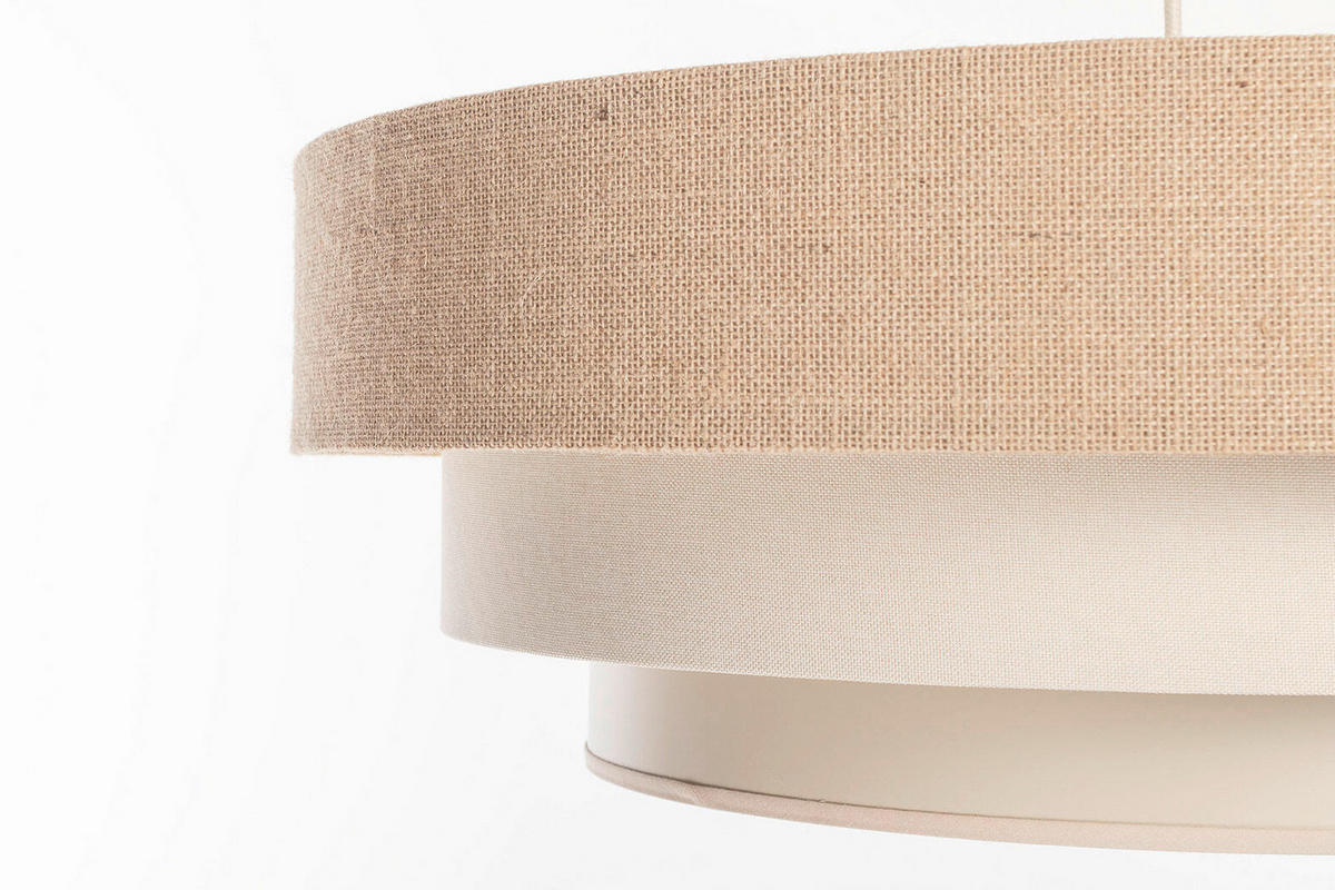 HÄNGELEUCHTE Boho 60/89 cm   - Beige/Karamell, Design, Kunststoff/Textil (60/89cm)