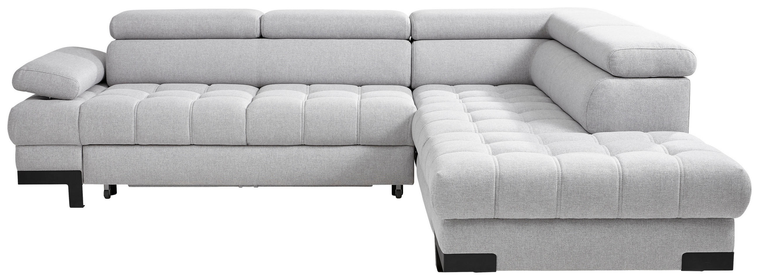 GARNITURA ZA DNEVNU SOBU srebrna  - srebrna/crna, Dizajnerski, tekstil/metal (263/223cm) - Welnova