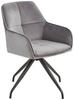ARMLEHNSTUHL  in Eisen Samt  - Schwarz/Grau, MODERN, Holz/Textil (57/83,5/60cm) - Livetastic