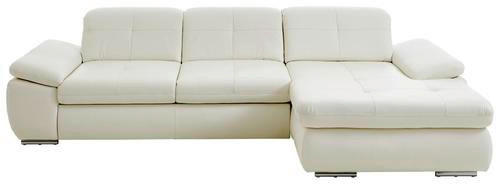 Thumbnail - Beldomo Speed Ecksofa, Weiß, Leder, Echtleder, Rindleder, 3-Sitzer, Ottomane rechts, L-Form, 325x195 cm, Goldenes M, erw...