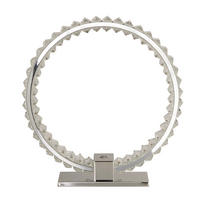 LED-TISCHLEUCHTE Hoop 35/10/38 cm   - Chromfarben, LIFESTYLE, Glas/Metall (35/10/38cm) - Searchlight