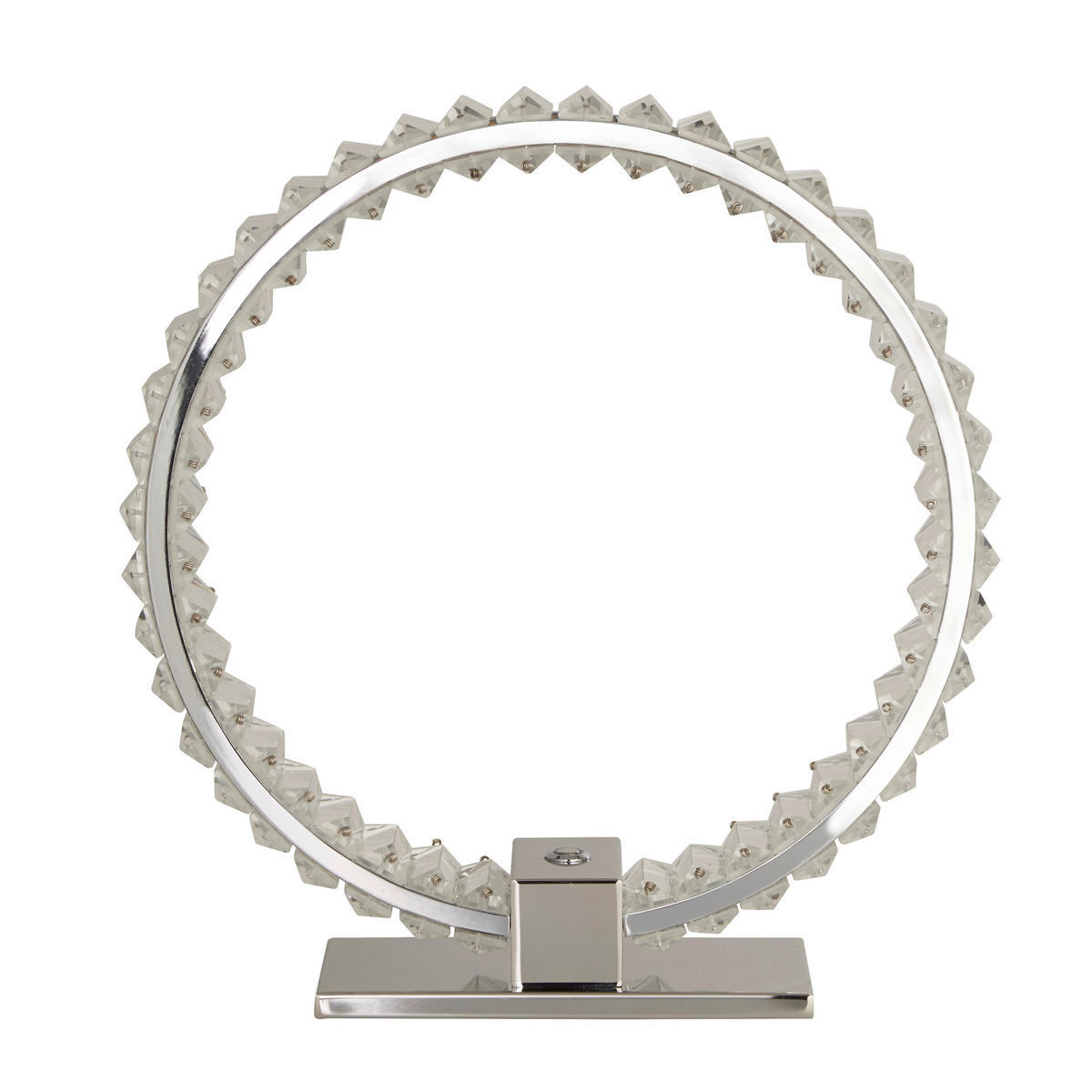 LED-TISCHLEUCHTE Hoop 35/10/38 cm   - Chromfarben, LIFESTYLE, Glas/Metall (35/10/38cm) - Searchlight