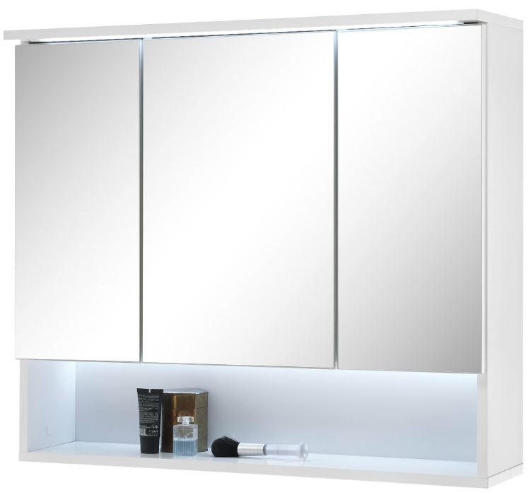 DULAP CU OGLINDĂ 80/70/23 cm  - alb, Modern, sticlă/material pe bază de lemn (80/70/23cm) - Xora