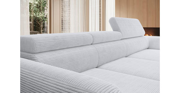 ECKSOFA  in Cord Grau  277/174 cm  - Schwarz/Grau, KONVENTIONELL, Textil/Metall (277/174cm) - Carryhome