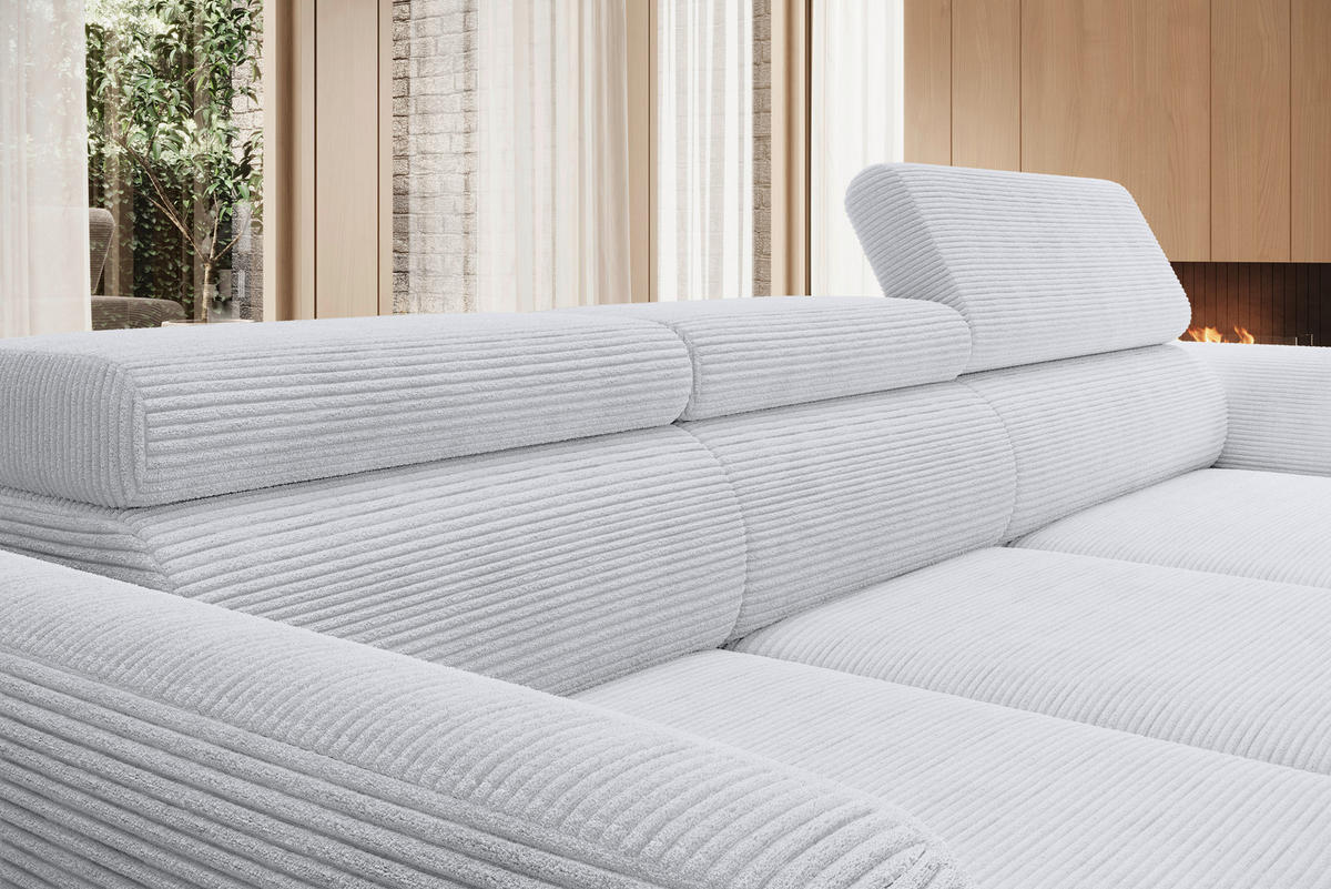 HÖRNSOFFA i manchester grå  - svart/grå, Klassisk, metall/textil (277/174cm) - Livetastic