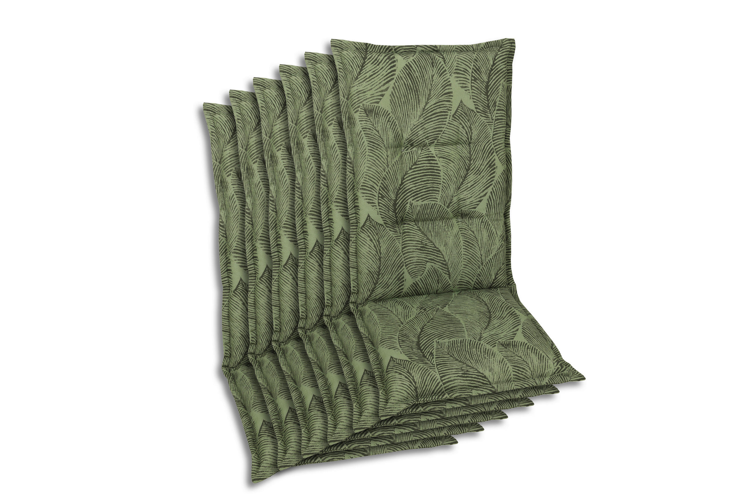 SESSELAUFLAGENSET Blätter  - Grün, Basics, Textil (50/7/120cm)