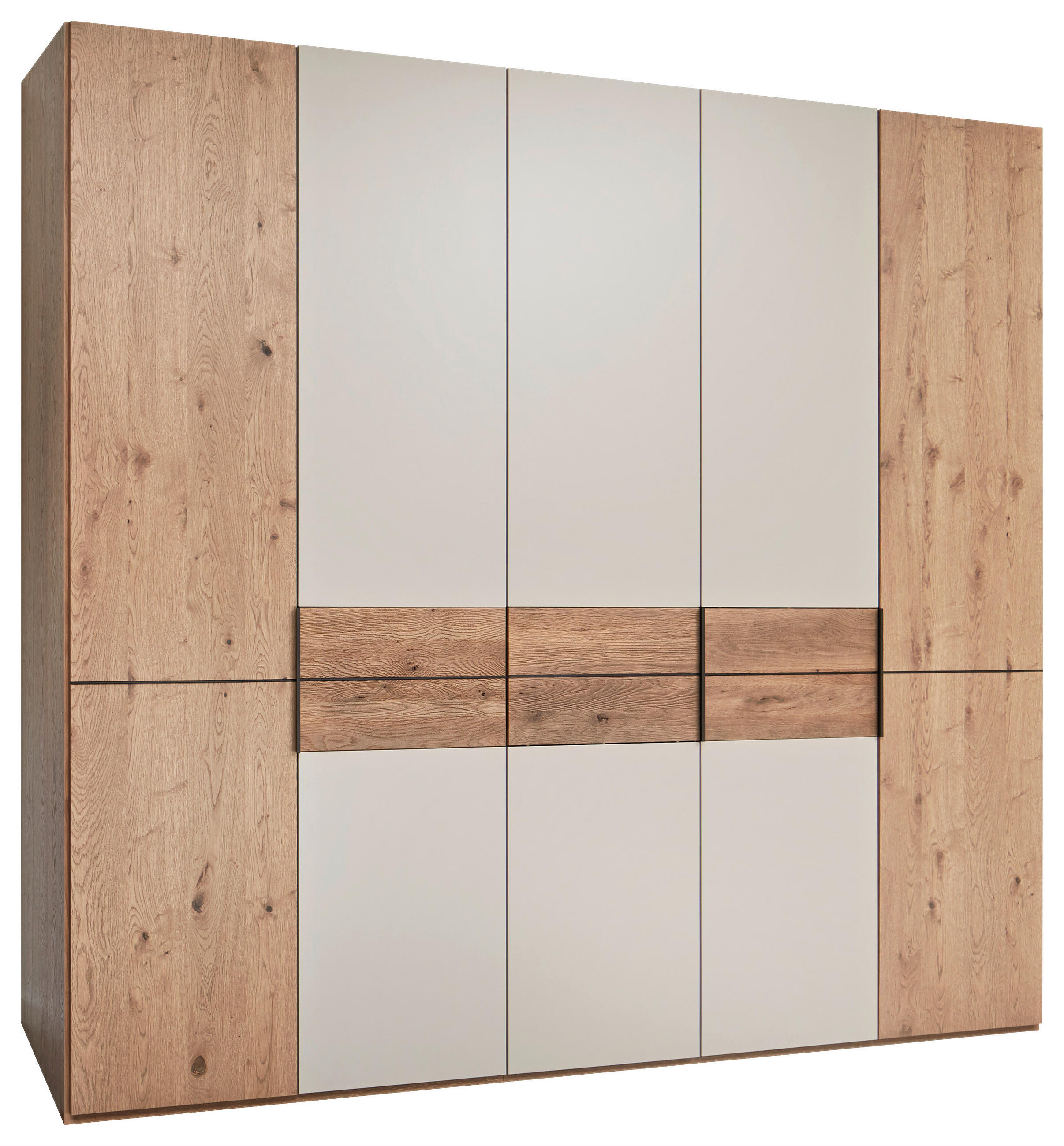 DREHTÜRENSCHRANK  in Taupe, Eichefarben  - Taupe/Eichefarben, KONVENTIONELL, Holz/Holzwerkstoff (250/229/59cm) - Dieter Knoll