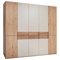 DREHTÜRENSCHRANK Taupe, Eichefarben  - Taupe/Eichefarben, Konventionell, Holz/Holzwerkstoff (250/229/59cm) - Dieter Knoll