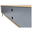 LOWBOARD META in 180/56,2/40 cm - Eichefarben/Anthrazit, Design, Holzwerkstoff/Metall (180/56,2/40cm) - Xora