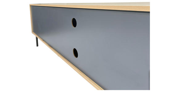 LOWBOARD META in 180/56,2/40 cm - Eichefarben/Anthrazit, Design, Holzwerkstoff/Metall (180/56,2/40cm) - Xora