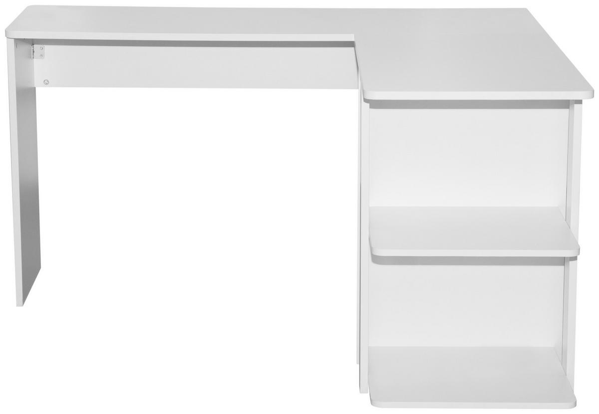 ECKSCHREIBTISCH  in Weiß  - Weiß, MODERN, Holzwerkstoff/Metall (140/75/140cm) - MID.YOU