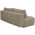 BOXSPRINGSOFA in Chenille Beige  - Beige/Schwarz, MODERN, Kunststoff/Textil (210/72/105cm) - Cantus