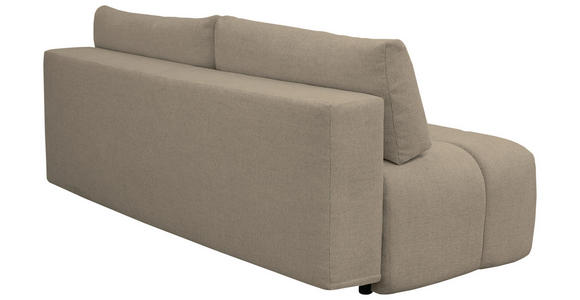 BOXSPRINGSOFA in Chenille Beige  - Beige/Schwarz, MODERN, Kunststoff/Textil (210/72/105cm) - Cantus